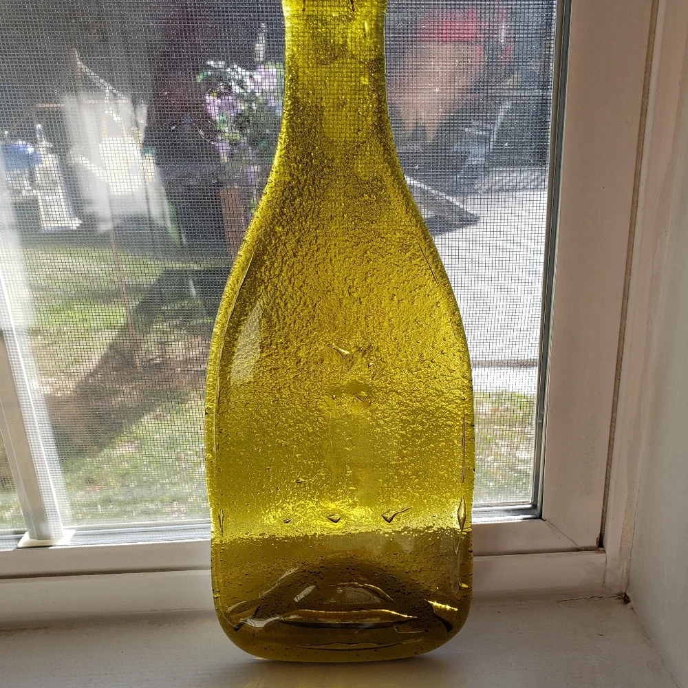Cheese board, butter dish pressed wine bottle kitchen dining handmade